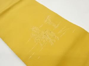 リサイクル　塩瀬手描き人物模様名古屋帯